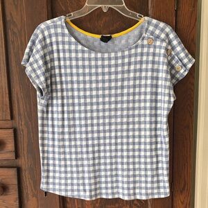 W5 Blue and White Gingham Blouse